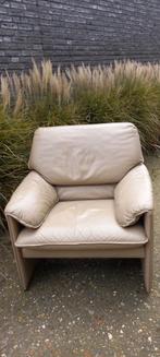 Leolux Bora Beta. Fauteuil. Zandkleur leer., Huis en Inrichting, Fauteuils, Ophalen, Zo goed als nieuw, 75 tot 100 cm, Leer