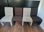 4 eetkamer stoelen, zwart en grijs, Ophalen, Zo goed als nieuw, Zwart, Vier