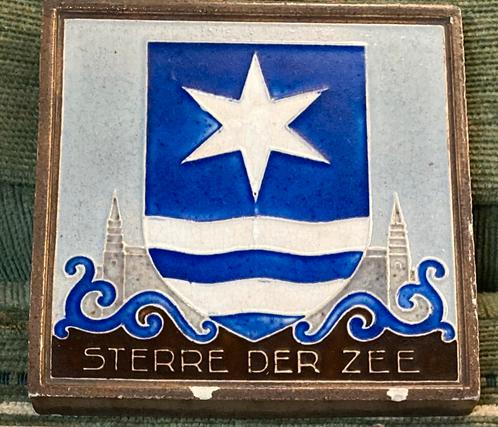 Tegel Cloisonné Sterre der Zee Maastricht Westraven, Antiek en Kunst, Curiosa en Brocante, Verzenden