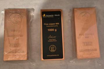 Heimerle + Meule koper 1 kg baren beschikbaar voor biedingen