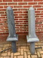 Twee 2 kunststof 8 kant achtkant paal palen grijs beton look, Ophalen of Verzenden, Zo goed als nieuw, Minder dan 180 cm, Palen