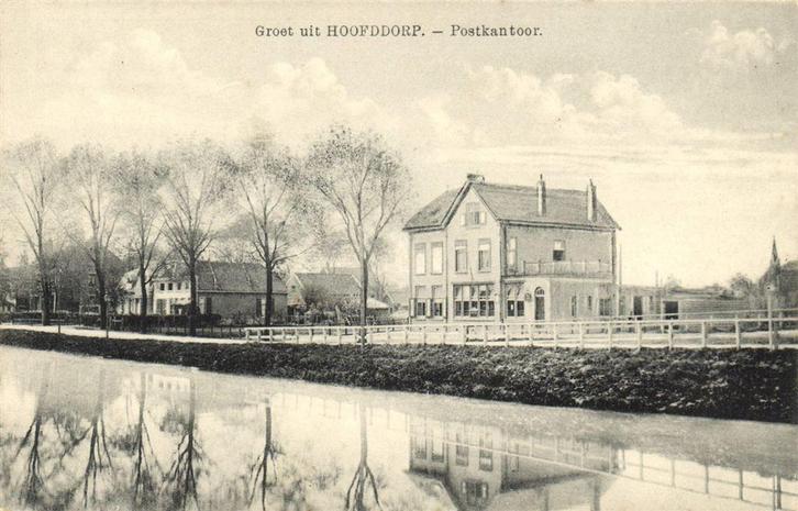 Groet uit Hoofddorp. - Postkantoor. - ongelopen, Verzamelen, Ansichtkaarten | Nederland, Ongelopen, Noord-Brabant, Voor 1920, Verzenden