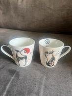 2 Porseleinen Pimpernel kopjes/Mokjes Katten., Huis en Inrichting, Ophalen of Verzenden, Zo goed als nieuw, Overige stijlen, Kop(pen) en/of Schotel(s)