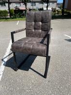 Eetkamerstoel industriële antraciet armsteun  super actie, Overige kleuren, Nieuw, Ophalen of Verzenden, Stof