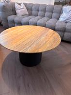 Travertin Salontafel - 80 cm, Huis en Inrichting, Tafels | Salontafels, Overige materialen, Rond, Zo goed als nieuw, Minder dan 50 cm