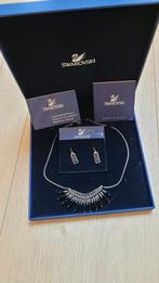 Swarovski Ketting en Oorbellen Set, Met kristal, Overige materialen, Zwart, Nieuw