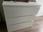 Chest of 3 Drawers - White, Semi New, Ophalen, 50 tot 100 cm, Zo goed als nieuw, Minder dan 100 cm