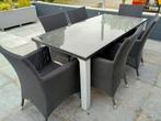 Tuintafel ZONDER stoelen., Tuin en Terras, Tuintafels, Ophalen, Gebruikt, Rechthoekig, Overige materialen