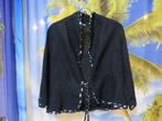 linnen zwart blouse jasje open model 3/4 mouw mt 48 M&S, Kleding | Dames, M&S, Ophalen of Verzenden, Gedragen, Zwart