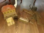 Lotje antieke oude trein treinbaan blikken speelgoed, Antiek en Kunst, Antiek | Speelgoed, Ophalen of Verzenden
