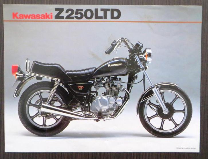 Folder Kawasaki Z 250 LTD - 1984, Motoren, Handleidingen en Instructieboekjes, Kawasaki, Verzenden
