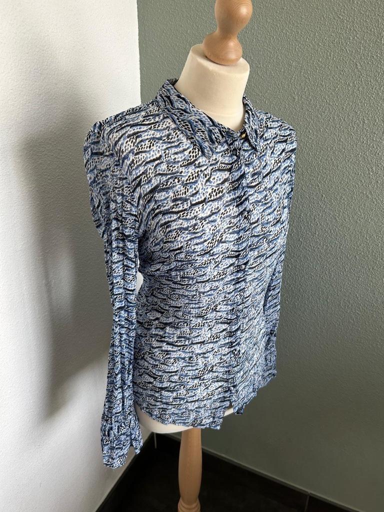 Fabienne Chapot maat 40 blauwe Philia blouse 182, Maat 38/40 (M), Blauw, Ophalen of Verzenden, Zo goed als nieuw