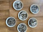 Zes ABVO porseleinen Mosa onderzetters, Ophalen of Verzenden, Zo goed als nieuw, Overig