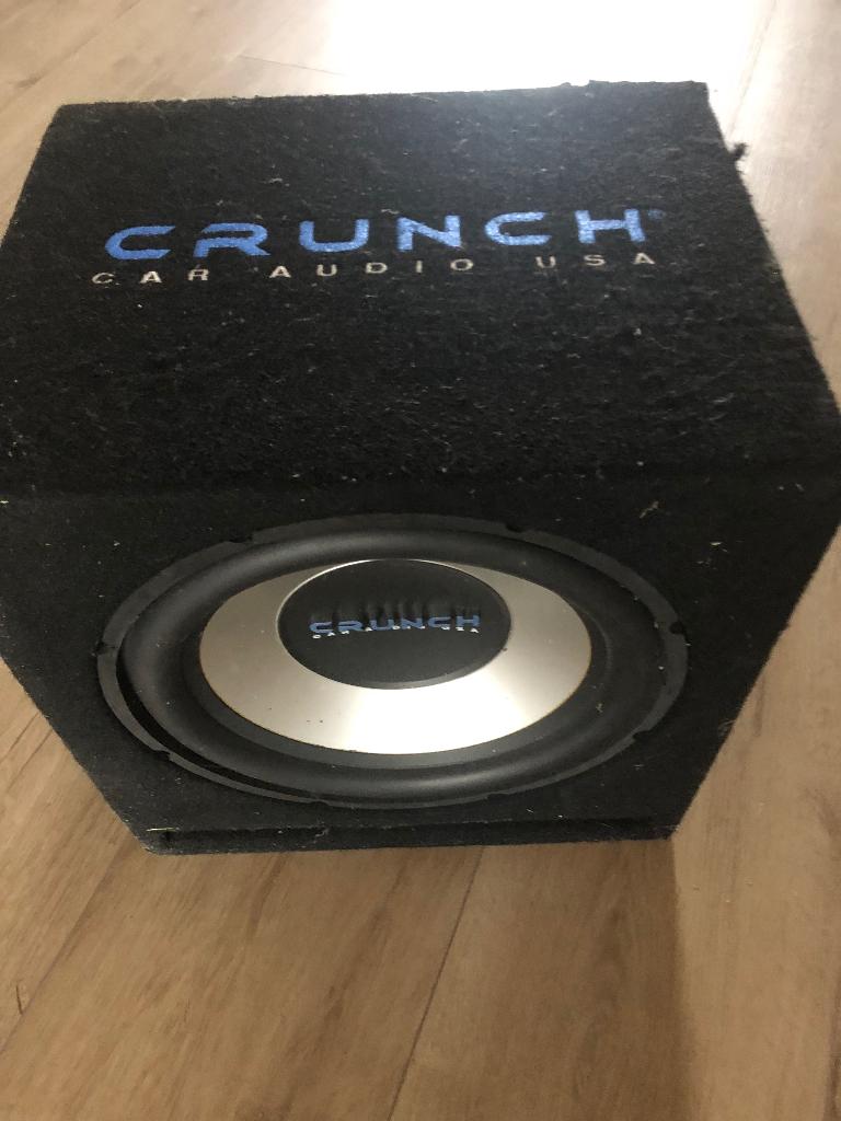 Sub woofer in kist, Ophalen, Zo goed als nieuw