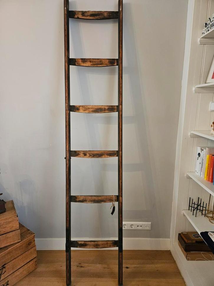 Decoratieve houten ladder - Rustieke stijl, Antiek en Kunst, Antiek | Woonaccessoires, Ophalen