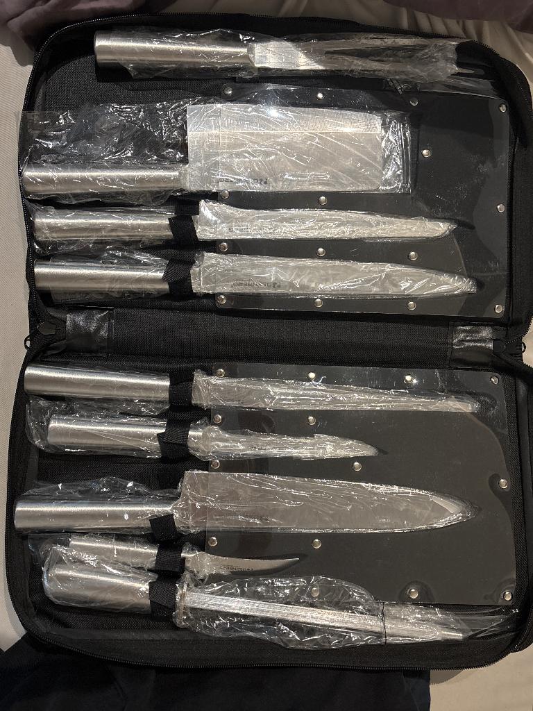 Messen set, Huis en Inrichting, Nieuw, Ophalen of Verzenden, Rvs of Chroom, Vaatwasserbestendig