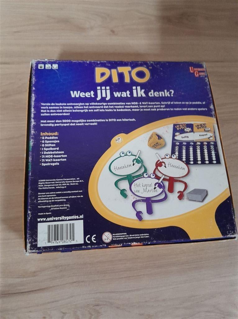 Dito weet jij wat ik denk - s1883, Hobby en Vrije tijd, Gezelschapsspellen | Bordspellen, Verzenden, Zo goed als nieuw