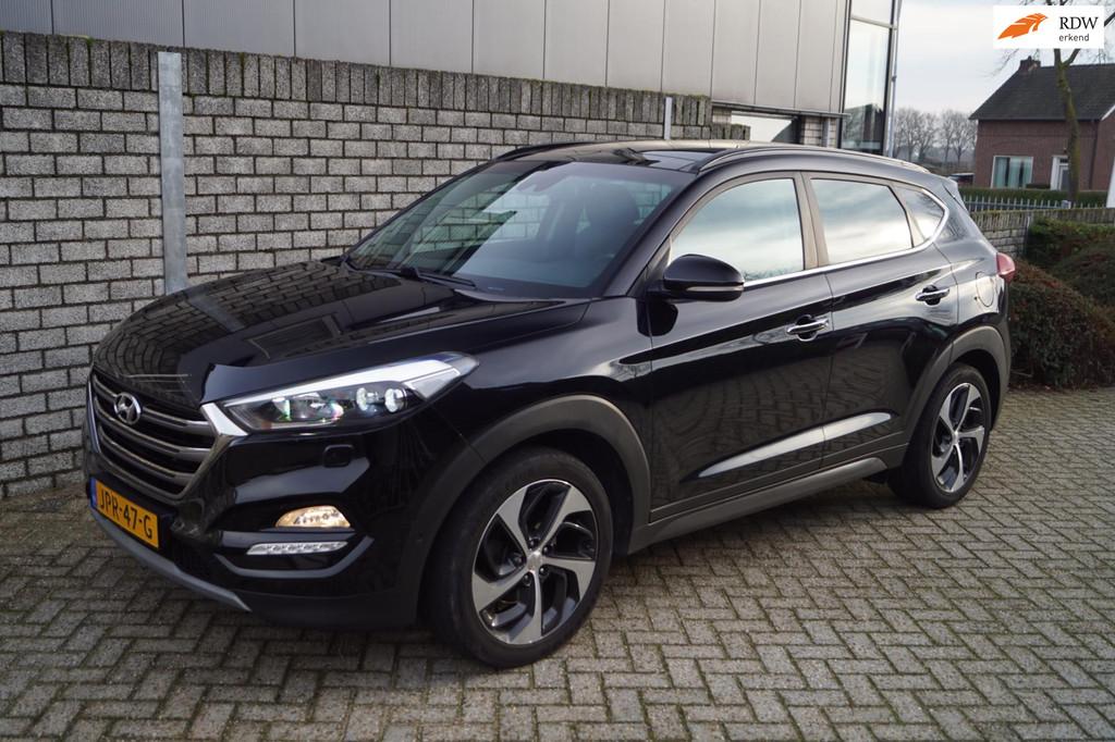 Hyundai TUCSON 1.6 T-GDi Premium 4WD Autom Panodak Leder Sto, Gebruikt, 4 cilinders, Zwart, Leder
