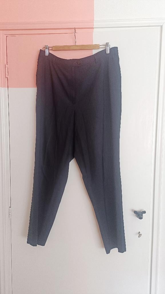 broek Vintage zwarte pantalon, Verzenden, Zwart, Maat 42/44 (L), Zo goed als nieuw