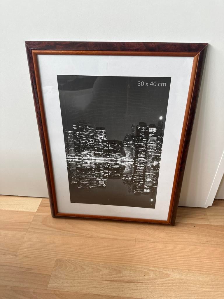 Houten fotolijst 30x40 cm, Ophalen, Zo goed als nieuw, Hout, Minder dan 50 cm