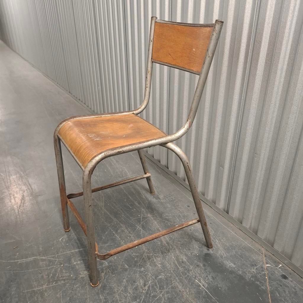 Vintage hoge stoel atelierstoel werkplaatsstoel kinderstoel?, Ophalen, Gebruikt, Bruin, Hout