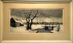 295. Kleurenets, Antoon van Hemert – "Winter", Nederland., Ophalen of Verzenden