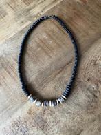 Zwarte obsidiaan en zandjaspis edelsteen kralenketting, Overige kleuren, Verzenden, Zo goed als nieuw, Steen of Mineraal