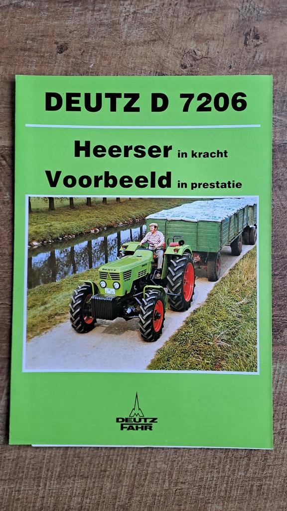 Folder DEUTZ FAHR D 7206 tractor, trekker, Ophalen of Verzenden, Zo goed als nieuw, Folder