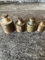 Antieke Weeggewichten Set - Messing (200g, 100g, 50g), Ophalen of Verzenden, Koper