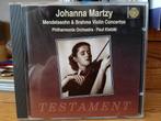 Mendelssohn & Brahms Violin Concertos. Johanna Martzy, Cd's en Dvd's, Cd's | Klassiek, Ophalen of Verzenden, Romantiek, Zo goed als nieuw