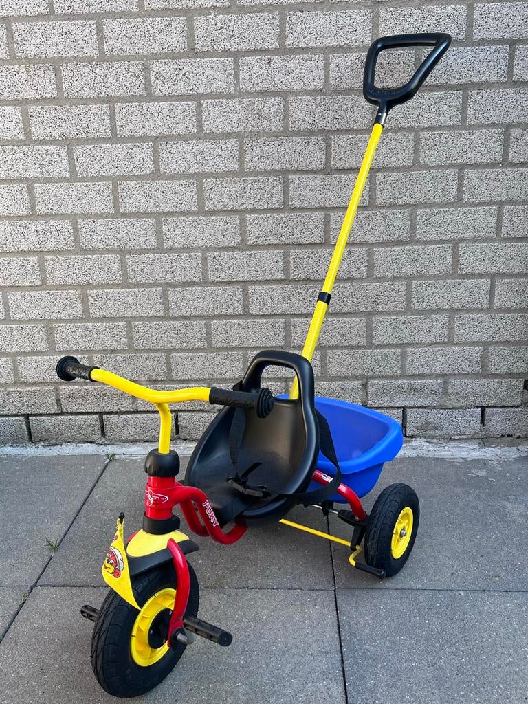 Puky driewieler met duwstang - lichte gebruikerssporen, Ophalen, Gebruikt, Duwstang