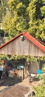 Robuuste houten schuur met rood dakje, Tuin en Terras, Tuinhuizen, 250 tot 500 cm, Schuur, Ophalen of Verzenden, 1 raam