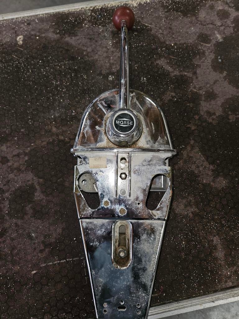 Morse Motorbediening - Chroom met Houten Knop, Watersport en Boten, Accessoires en Onderhoud, Ophalen