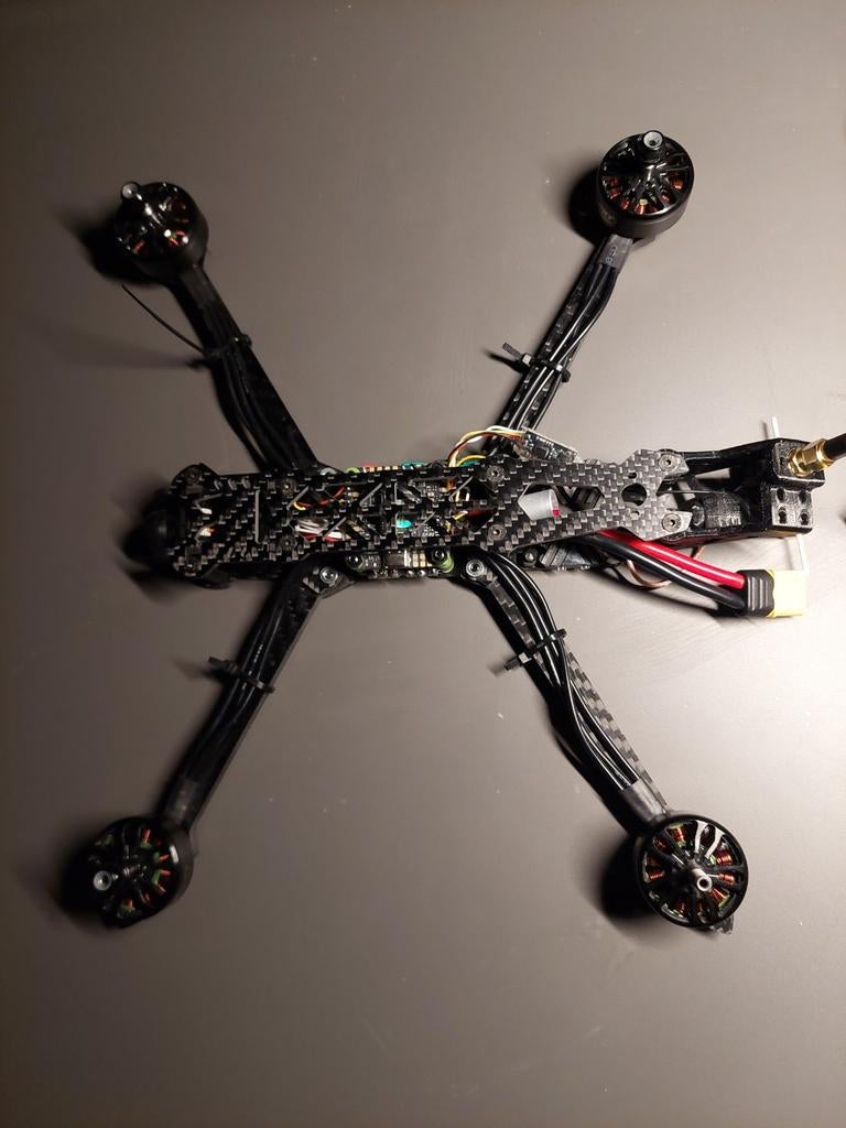 7 inch drone frame met RunCam, VTX (ESC defect), Elektro, Gebruikt, Quadcopter of Multicopter, Ophalen of Verzenden
