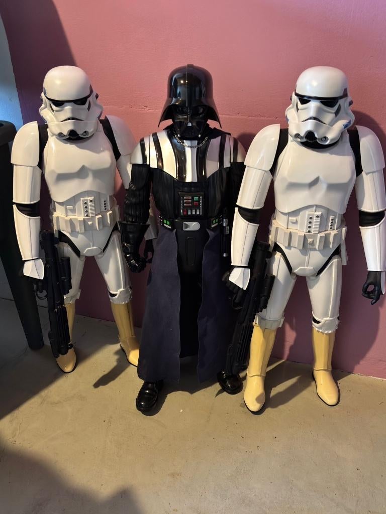Star Wars Figuren 80 cm – Darth Vader + Stormtroopers –, Verzamelen, Ophalen, Zo goed als nieuw, Actiefiguurtje