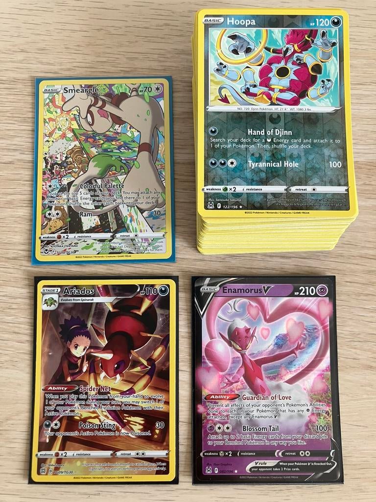 KADO TIP Set van 100 verschillende originele Pokemon kaarten, Ophalen of Verzenden, Zo goed als nieuw, Meerdere kaarten, Foil