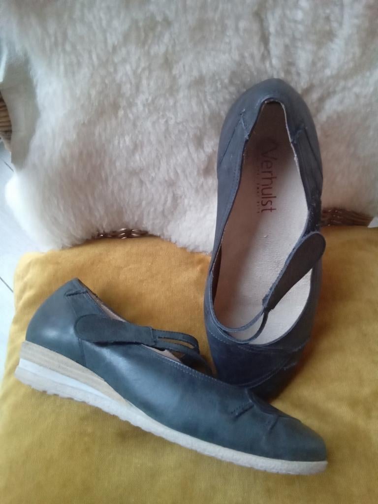 Echt Nieuw staat kwaliteits ballerina klittenband 38 H leer, Ophalen, Zo goed als nieuw