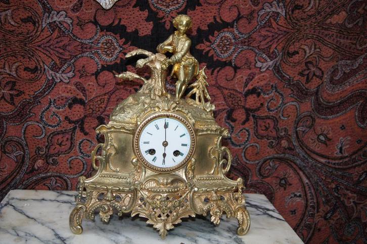 Tafelklokken  ( Brons, Antiek en Kunst, Antiek | Klokken, Ophalen of Verzenden