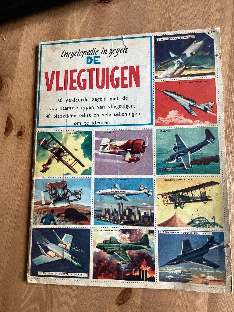 Encyclopedie in zegels De vliegtuigen 1956 Paul Jensen, Ophalen of Verzenden, Kaart, Foto of Prent