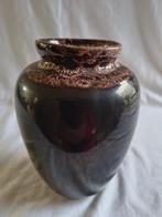 Fat lava vaas, zwart/bruin, Gebruikt, Zwart, Aardewerk of Porselein, Ophalen of Verzenden