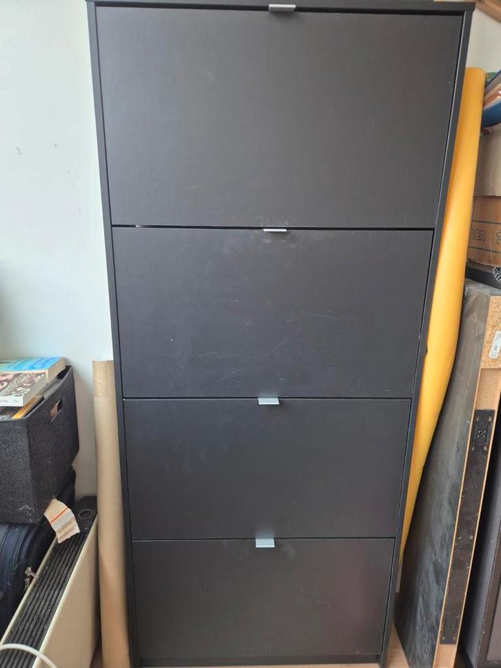 Schoenenkast Hamburg 4 vakken (Leen Bakker), Huis en Inrichting, Kasten | Schoenenkasten, Gebruikt, Ophalen