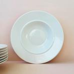 8 puntgave roomwitte diepe borden ‘La Bella Tavola’ - Alessi, Huis en Inrichting, Keuken | Servies, Ophalen of Verzenden, Zo goed als nieuw