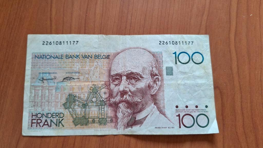 Bankbiljet 100 Belgische frank Beyaert, Ophalen of Verzenden