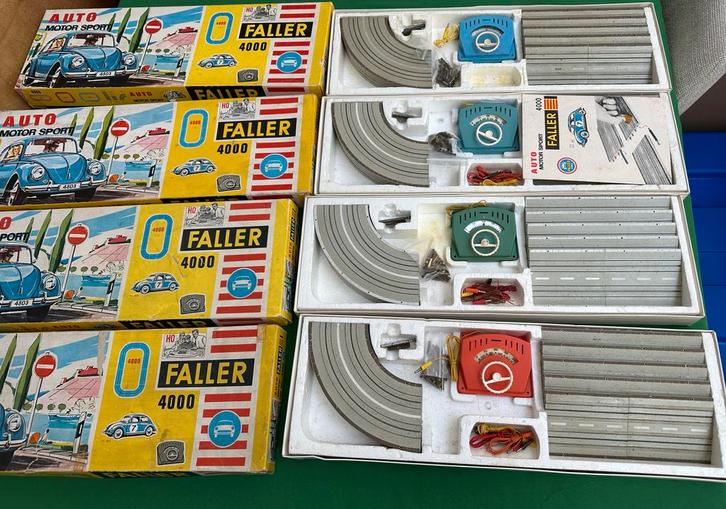 4x Faller AMS 4000 Kever in originele wagendoos, Hobby en Vrije tijd, Modelbouw | Auto's en Voertuigen, Gebruikt, Auto, 1:50 of kleiner