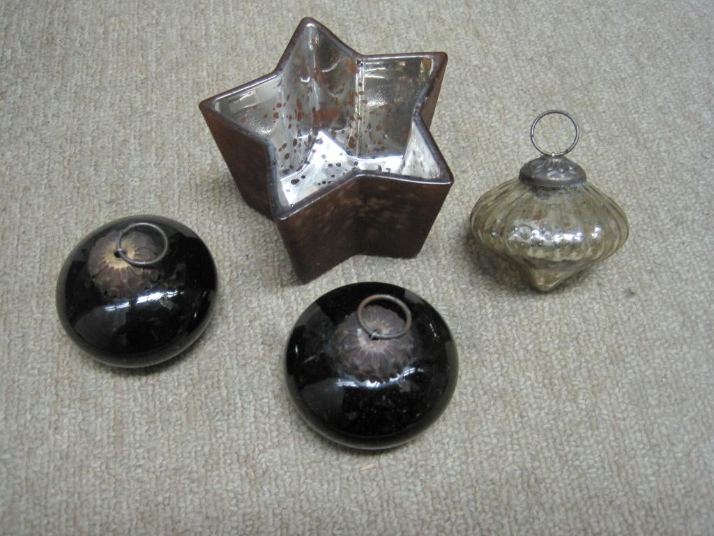 Drie Kerstboomhangers en theelichthouder, Diversen, Kerst, Ophalen of Verzenden, Nieuw