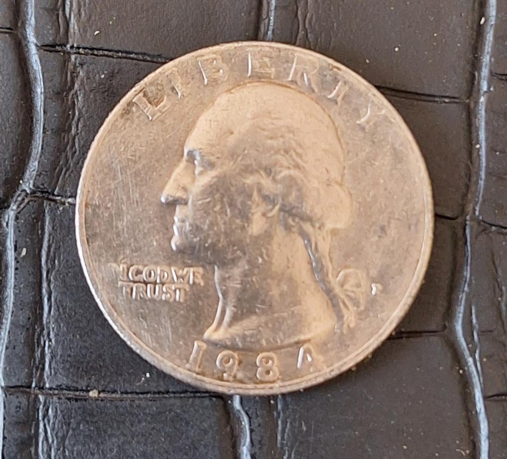Amerikaanse Quarter Dollar munt 1984, Ophalen of Verzenden, Noord-Amerika, Losse munt