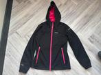 Icepeak 176 Softshelljas meisjes zwart/roze zomerjas, Ophalen of Verzenden, Zo goed als nieuw