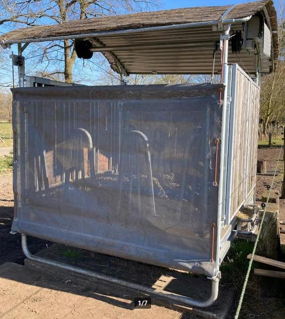 Gegalvaniseerde hooiruit - geautomatiseerd met timer, Weidegang, 4 paarden of pony's of meer