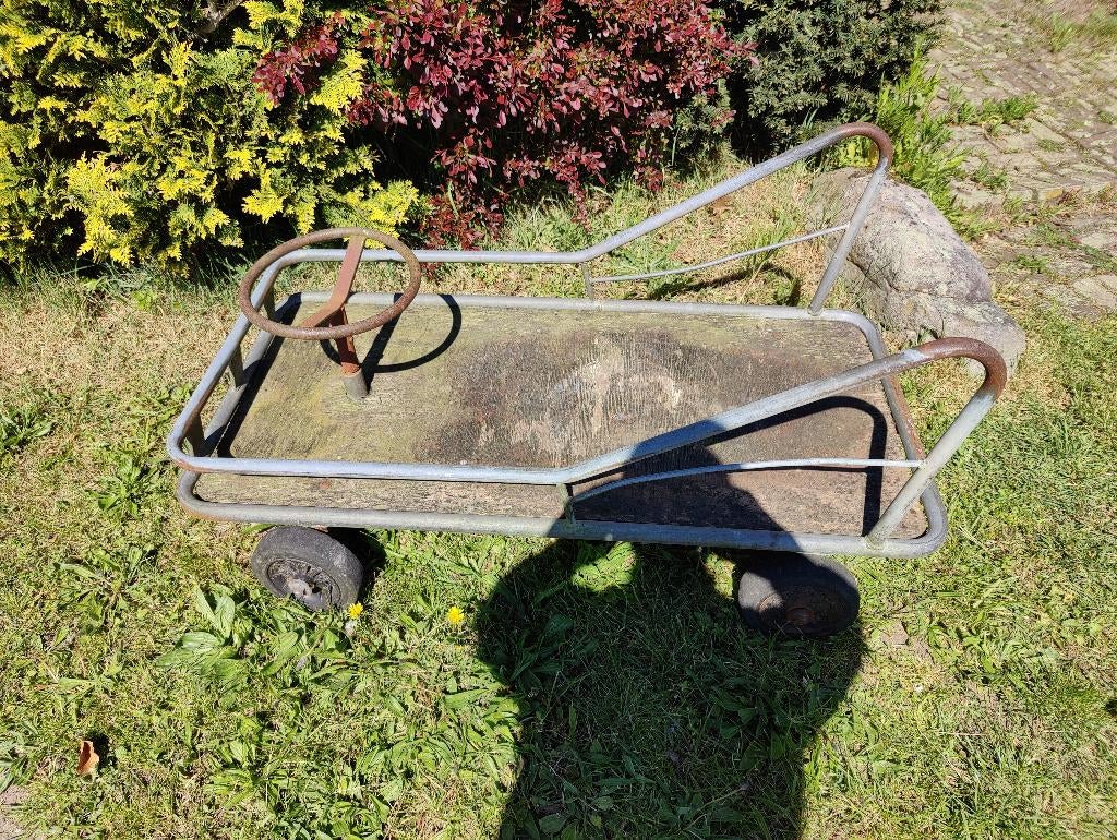 mooie degelijke speelkar met stuur., Ophalen, Gebruikt, Duwvoertuig