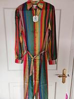 Pip Studio Donatella Jurk Jacquard Stripe Multi, Maat 38/40 (M), Blauw, Nieuw, Ophalen of Verzenden